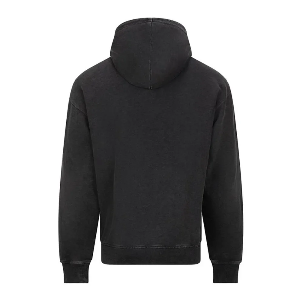 Awdis Mens Just Hoods Vintage Wash Hoodie / Black - Picture 2 of 4